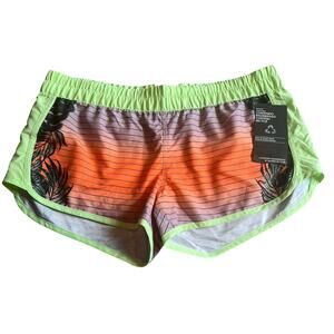 NWT! Hurley Green / Orange Patterned Athletic Shorts Size Large